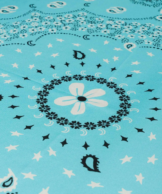 Bandana en Soie - Turquoise - Grand Modèle