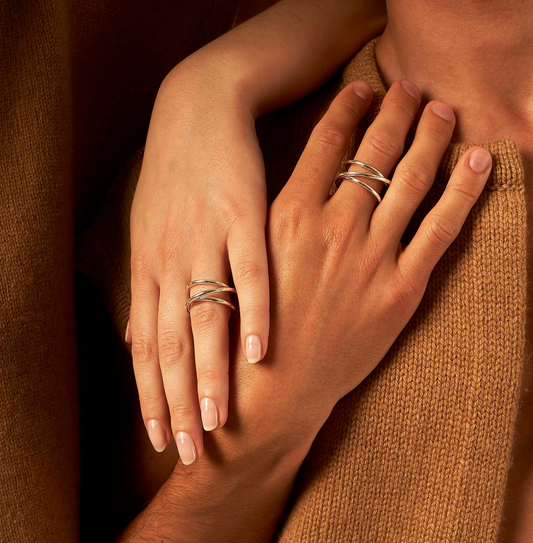 Bague triple spirale argent 2.0