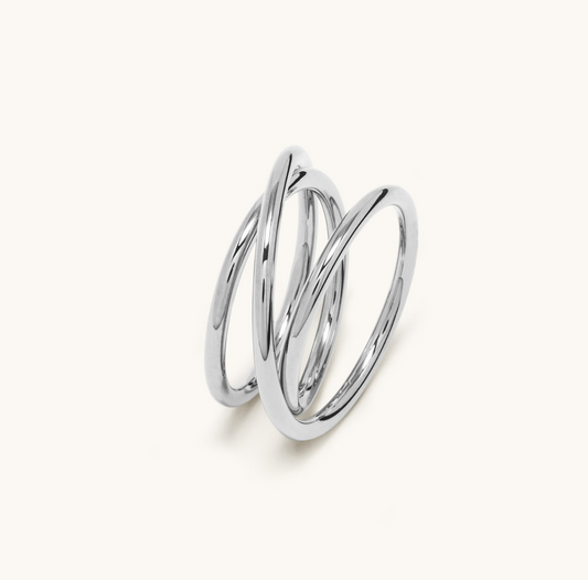Bague triple spirale argent 2.0