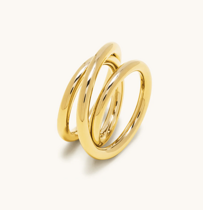 Bague triple spirale 3.0 vermeil