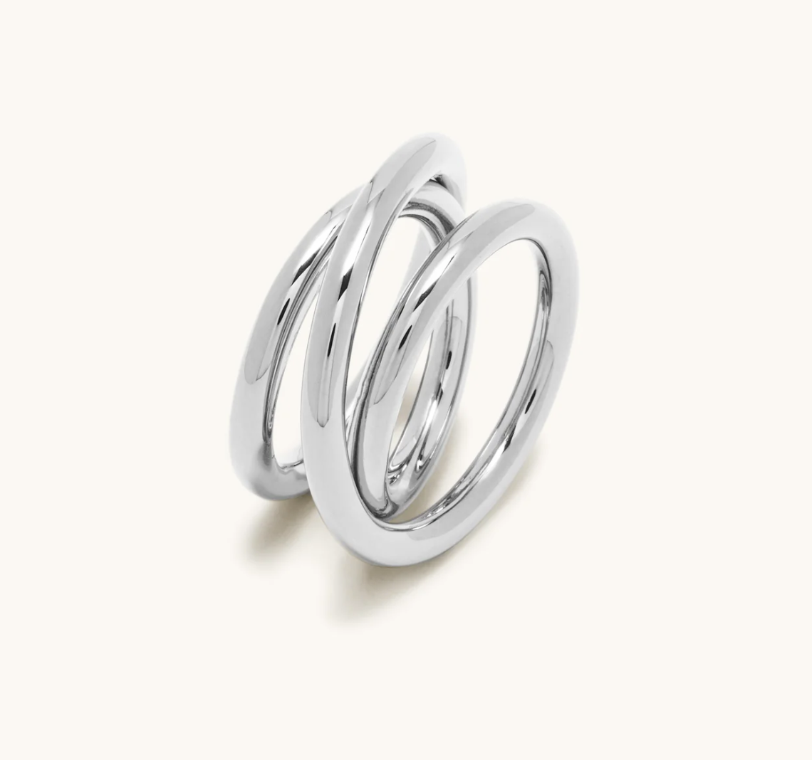 Bague spirale triple 3.0 argent